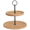 Serveertafel Excellent Houseware met 2 lagen, bamboe, Productafbeelding-voorbeeld 19
