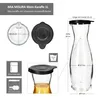 12x MIA MISURA Wein-Karaffe mit Deckel schwarz 1L geeicht Produktbild-Vorschau 5