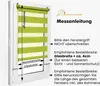 An illustration showing how to measure a window for a roller blind, with the blind itself shown on a window. Produktbild-Vorschau