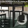 Outsunny Gartentisch Aluminium 190x90 cm Wetterfest Produktbild-Vorschau 5
