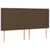 Kopfteile 4 Stk. Dunkelbraun 100x5x78/88 cm Stoff Produktbild-Vorschau 1