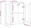 vidaXL Szafka ścienna Lyon szkło dąb wędzony 60x31x60 cm Podgląd zdjęcia produktu 7