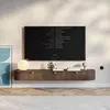 Selsey Coru Slim – TV komoda s 3 zásuvkami, vzhľad dubového Náhľad obrázku produktu 2