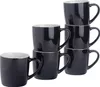 Argon Ta Farbige Kaffeetassen – 350 ml – Schwarz – 6er-Pack Produktbild-Vorschau 1