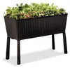 KETER - Easy Growing - Hoge plantbak met rattanlook - bruin Productafbeelding-voorbeeld 2