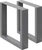 Two gray metal table legs are shown against a white background. Produktbild-Vorschau