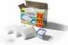 A box of UHU air dehumidifier refill bags and some individual bags and loose crystals. Produktbild-Vorschau