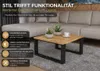 Couchtisch 75x75 cm Loft Wohnzimmertisch Holztisch Eiche Produktbild-Vorschau 4