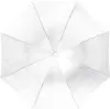 A top-down view of an open white umbrella. Produktbild-Vorschau