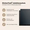 KitchenYeah© Herdabdeckplatte Metalldruck - Linie - Grau , Produktbild-Vorschau 6