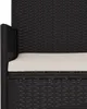 Panca da giardino a 2 posti con cuscini in poly rattan nero Anteprima dell’immagine prodotto 7