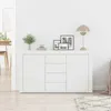 vidaXL Komoda, biela, 120 x 36 x 69 cm, drevotrieska Náhľad obrázku produktu 4