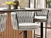 Designová barová židle KRISMAR - šedá / černá Náhled obrázku produktu 2