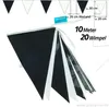 Goodymax® Wimpelkette 10 m Schwarz-Weiß Produktbild-Vorschau 2