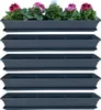 4er Blumenkasten Set Balkonkasten Pflanzkasten Anthrazit Produktbild-Vorschau 1