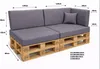 Setgarden Comfort Palettenkissen 6er Set Outdoor Náhľad obrázku produktu 5