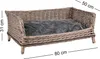 UNUS® Hundebett Hundekorb Hundekörbchen aus Weide eckig mit Produktbild-Vorschau 6
