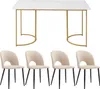 Sweiko Essgruppe,(Set,140×80cm Esstisch mit 4 Stühlen), Produktbild-Vorschau 4