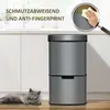 Sensor Poubelle 72 L, 4 compartiments, Gris Voir les images du produit 8