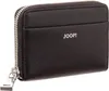 A black leather purse with a zipper closure and a silver zipper pull. Produktbild-Vorschau