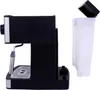 A side view of a black espresso machine with a detachable water tank next to it. Produktbild-Vorschau