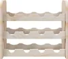vidaXL Stojan na víno 43x25x37 cm z masivního borovicového Náhled obrázku produktu 5