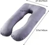 A U-shaped pregnancy pillow is shown on a white background with dimensions indicated by text and arrows. Náhled obrázku produktu