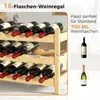 COSTWAY 3 Ebenen Weinregal für 18 Flasche, Weinständer Produktbild-Vorschau 5