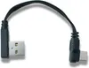 SYSTEM-S USB 3.1 Kabel 10 cm Typ C zu 2.0 Typ A Flachkabel Produktbild-Vorschau 2