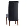 SIX® Lederstuhl Felice Leder Schwarz Stuhlbeine Nussbaum Produktbild-Vorschau 4