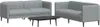 vidaXL Set di divani 2 pezzi in tessuto grigio chiaro Anteprima dell’immagine prodotto 2