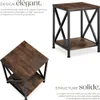 Table d’appoint CARLTON 40,5x40,5x52,5cm - Bois foncé Voir les images du produit 3