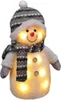 A decorative LED snowman with a hat and scarf. Produktbild-Vorschau
