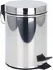 A stainless steel pedal trash can with a black pedal and rim, shown against a white background. Náhľad obrázku produktu