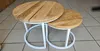 2er Set Couchtische Sam Mangoholz rund Metall Mango Produktbild-Vorschau 2
