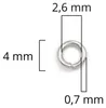 Vintageparts Biegeringe 304 Edelstahl platinfarben 4mm Produktbild-Vorschau 4