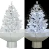 vidaXL Sapin de Noël à neige avec pied de parasol blanc 75 Voir les images du produit 7