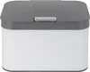 A white and gray compost bin with a lid. Produktbild-Vorschau