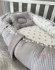 Jaju Baby Babynestchen mit Kopfkissen Baumwolle Grau 100 x Produktbild-Vorschau 2