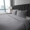 Satin Bettwäsche Set 160x200 Glatt Gestreift Premium Grau Produktbild-Vorschau 12