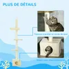 PawHut Katzenbaum, höhenverstellbar von 230 bis 260 cm, Produktbild-Vorschau 6
