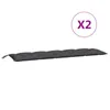 vidaXL Gartenbank-Auflagen 2 Stk. Anthrazit 180x50x7 cm Produktbild-Vorschau 1
