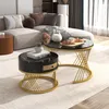 A living room scene with a sectional sofa, coffee tables, and decorative items. Produktbild-Vorschau