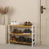 Relaxdays Regál na topánky, VxŠxH: 55 x 70 x 26 cm, bambus, Náhľad obrázku produktu 3