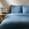 HOMLA Pościel SKYLA z mikrofibry niebieska z haftem 160x200 Podgląd zdjęcia produktu 2