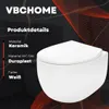 VBChome Hänge-WC Spülrandloses aus Keramik mit Produktbild-Vorschau 1