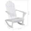vidaXL Sedia a dondolo da giardino in legno bianco Anteprima dell’immagine prodotto 14