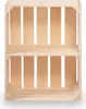 A front view of an empty wooden crate with a shelf in the middle. Náhľad obrázku produktu
