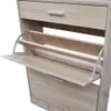 vidaXL Schuhschrank mit Schubfach & oberes Glasregal Holz Produktbild-Vorschau 8