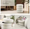 Tabouret ALTU rembourré avec rangement - Bouclé crème/ Voir les images du produit 5